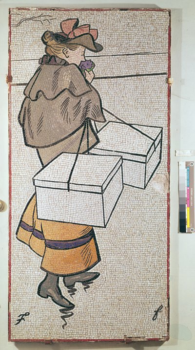 The Errand Girl ، c.1900 (فسيفساء) بواسطة جان لويس فورين